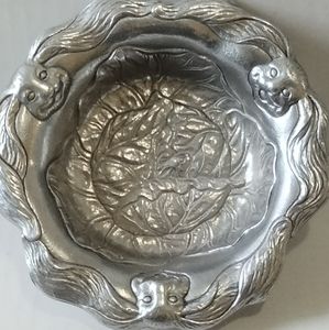 Vintage Arthur Court rabbit bowl signed artist mark and signature,different year